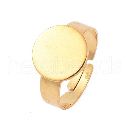 Adjustable 304 Stainless Steel Finger Rings Components STAS-F149-21G-D-1