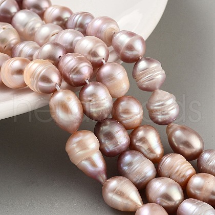 Natural Cultured Freshwater Pearl Beads Strands PEAR-P062-12C-1