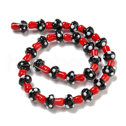 Handmade Lampwork Beads Strands LAMP-N025-03E-1