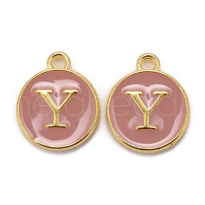 Golden Plated Alloy Enamel Charms X-ENAM-S118-07Y-1