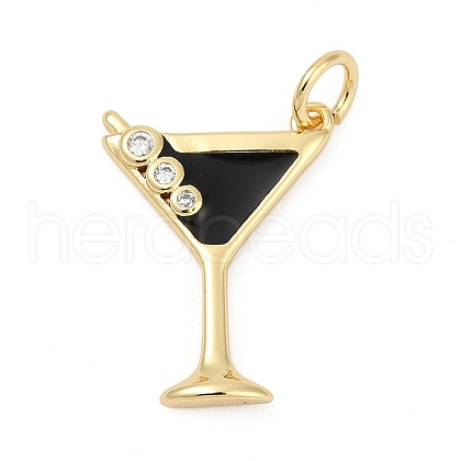 Brass Pave Cubic Zirconia 
Pendants KK-U062-55G-02-1