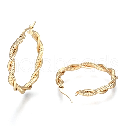 304 Stainless Steel Hoop Earring EJEW-F257-13G-1