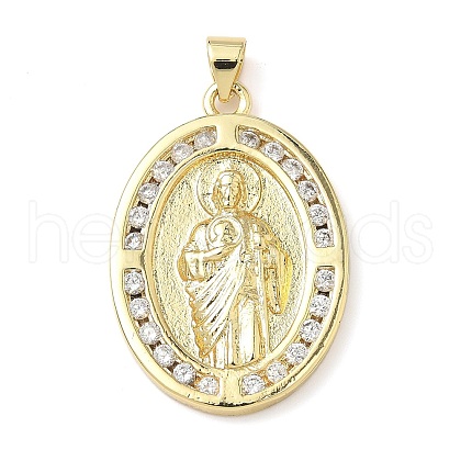 Brass Micro Pave Cubic Zirconia Pendants KK-Q068-33B-G-1