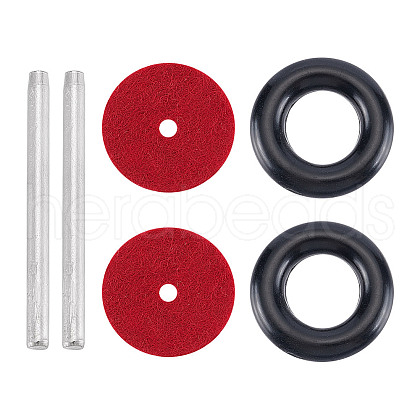 AHADERMAKER Iron Wire Rod Sets with 2Pcs Rubber Linking Rings FIND-GA0004-37-1