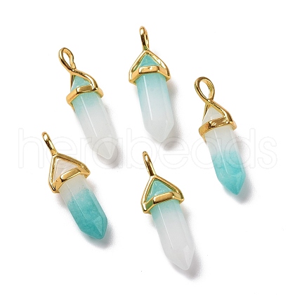 Natural White Jade Pointed Pendants G-K329-31G-1