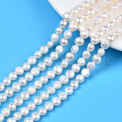 Natural Cultured Freshwater Pearl Beads Strands X1-PEAR-N014-07C-1