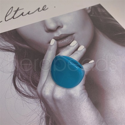 Oval Resin Finger Rings for Women FS-WG3C3F3-04-1