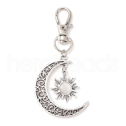 Moon & Sun Alloy Pendant Decorations HJEW-JM01596-03-1