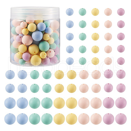 150Pcs 15 Styles Silicone Beads SIL-TA0001-25-1