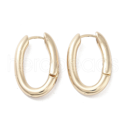 Oval Alloy Hoop Earrings for Women EJEW-H309-01KCG-1