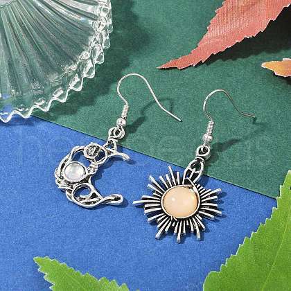 Alloy Resin Dangle Earrings EJEW-JE06370-03-1