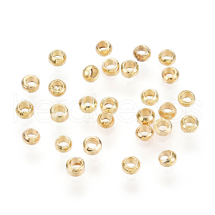 Brass Crimp Beads X-KK-O102-07G-1