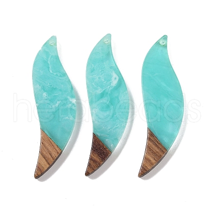 Resin & Wood Big Pendants WOOD-F015-18G-1