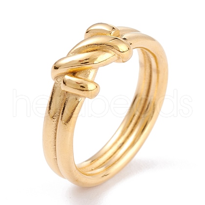 Ion Plating(IP) 304 Stainless Steel Finger Rings RJEW-K233-44G-7-1