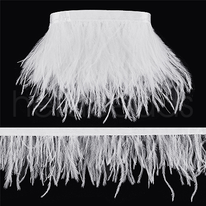 AHADERMAKER 2 Yards Fashion Ostrich Feather Cloth Strand Costume Accessories FIND-GA0003-68A-1