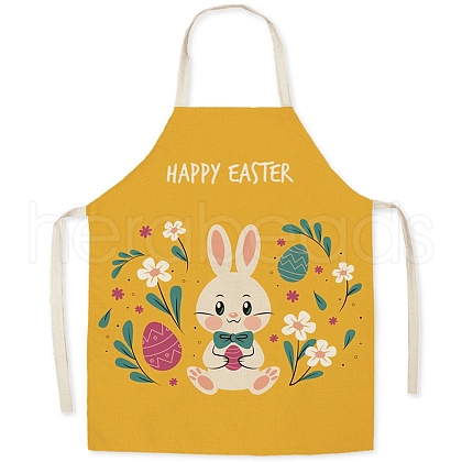 Cute Easter Egg Pattern Polyester Sleeveless Apron PW-WG98916-20-1