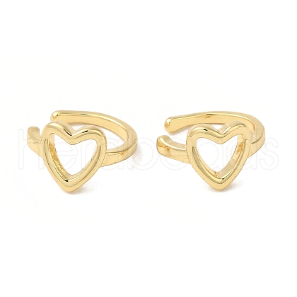 Real 18K Gold Plated Brass Cuff Earrings for Women EJEW-C097-07G-01-1