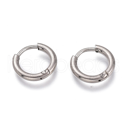 201 Stainless Steel Huggie Hoop Earrings EJEW-L256-05M-P-1