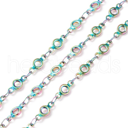 Rainbow Color 304 Stainless Steel Link Chains STAS-P219-56M-1