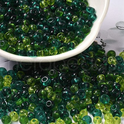 Transparent Colours Glass Round Seed Beads X1-SEED-P006-02A-02-1