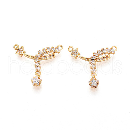Brass Micro Pave Cubic Zirconia Pendants KK-N263-31G-1