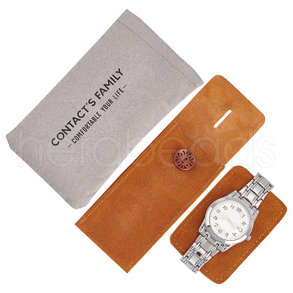 Rectangle Imitation Leather Single Watch Pouch Storage Bags ABAG-WH0051-07-1