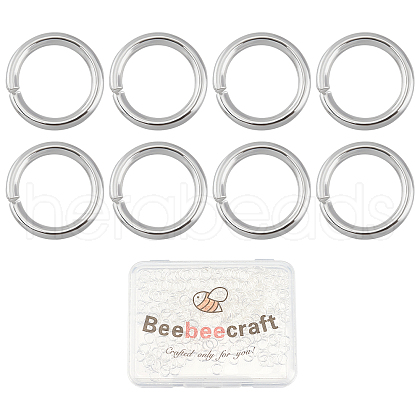 Beebeecraft Rack Plating Brass Jump Rings KK-BBC0002-28S-1