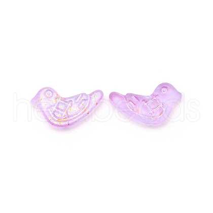 Handmade Frosted Glass Beads FOIL-CJC0004-02A-1