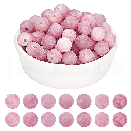 ARRICRAFT Natural White Jade Bead Strands G-AR0003-75-1