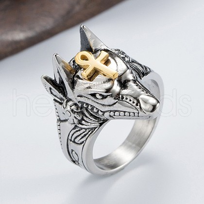 Tibetan Style Alloy Finger Rings FS-WGEEE2E-04-1
