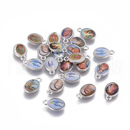 Glass Charms X-KK-F789-37P-1