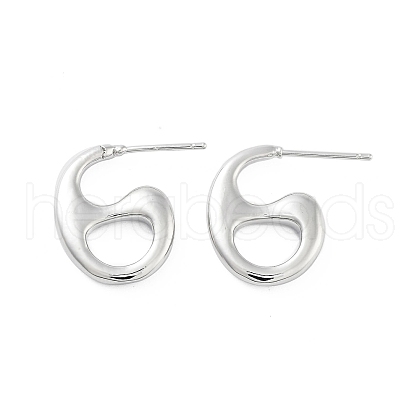 Hollow Teardrop Brass Stud Earrings EJEW-Q811-20P-1