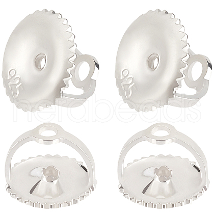 Beebeecraft 8Pcs 925 Sterling Silver Ear Nuts STER-BBC0007-46-1