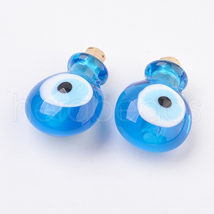 Handmade Lampwork Perfume Bottle Pendants X1-LAMP-P044-H03-1