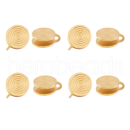 FIBLOOM 8Pcs 304 Stainless Steel Vortex Cuff Earrings EJEW-FI0003-29G-1
