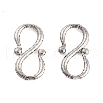 Non-Tarnish 304 Stainless Steel S-Hook Clasps STAS-L082-001P-02-1