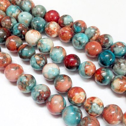 Synthetic Fossil Beads Strands G-L028-4mm-05-1