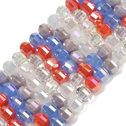 Electroplate Glass Beads Strands EGLA-G039-09A-01-1