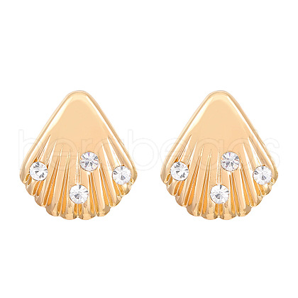 Shell Shape Alloy Crystal Rhinestone Stud Earrings FS-WG40A88-06-1