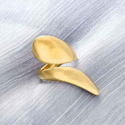 304 Stainless Steel Cuff Rings for Women RJEW-B121-05B-G-1