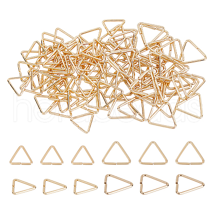   100Pcs 2 Styles Brass Triangle Linking Ring FIND-PH0020-38-1
