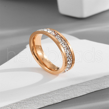 304 Stainless Steel Crystal Rhinestone Finger Rings FS-WG432ED-04-1