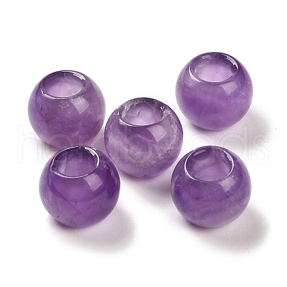 Natural Amethyst European Beads X-G-R488-01Q-1