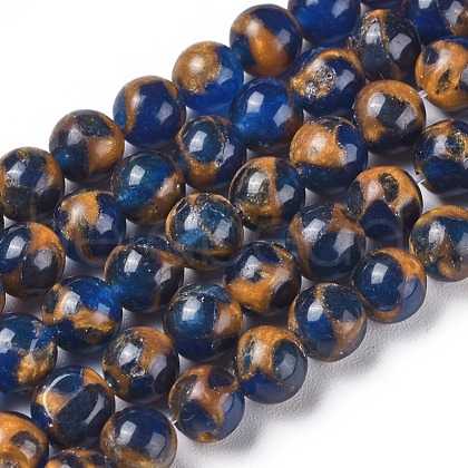 Synthetic Gold Clinquant Stone Beads Strands G-E551-A03-1
