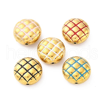 304 Stainless Steel Enamel Beads STAS-B085-01G-1