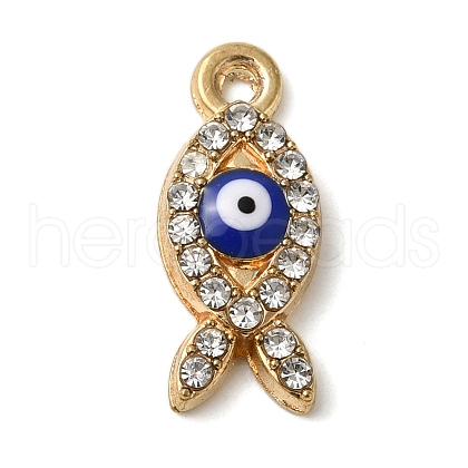 Alloy Enamel Rhinestone Glass Pendants X1-ENAM-U003-02G-06-1