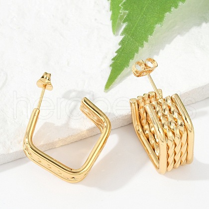 201 Stainless Steel Stud Earrings EJEW-Q026-21G-A-1