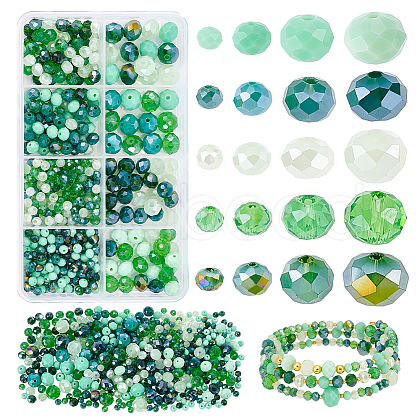   500Pcs 20 Styles Electroplate Glass Beads Strands EGLA-PH0001-53-1