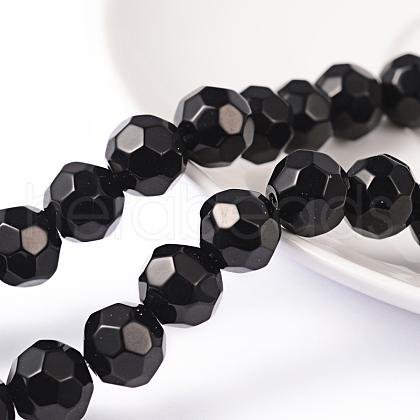 Half-Handmade Transparent Glass Beads Strands GF10mmC27Y-1