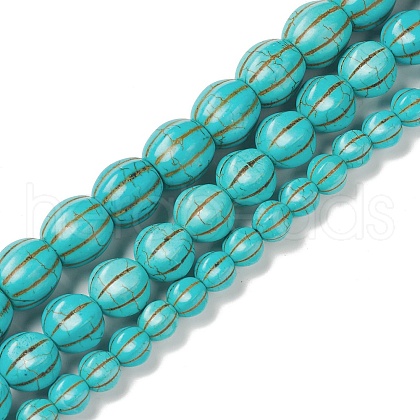 Synthetic Howlite Beads Strands G-A211-16-1